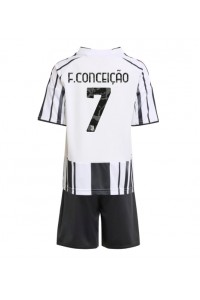 Juventus Francisco Conceicao #7 Jalkapallovaatteet Lasten Kotipeliasu 2025-26 Lyhythihainen (+ Lyhyet housut)